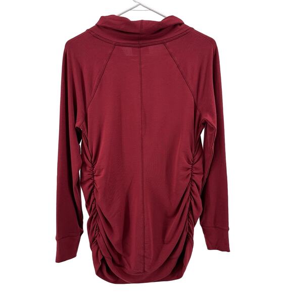 Isabel by Ingrid & Isabel Red Pullover Maternity Sweatshirt Womens S Cowl Neck - Picture 4 of 8